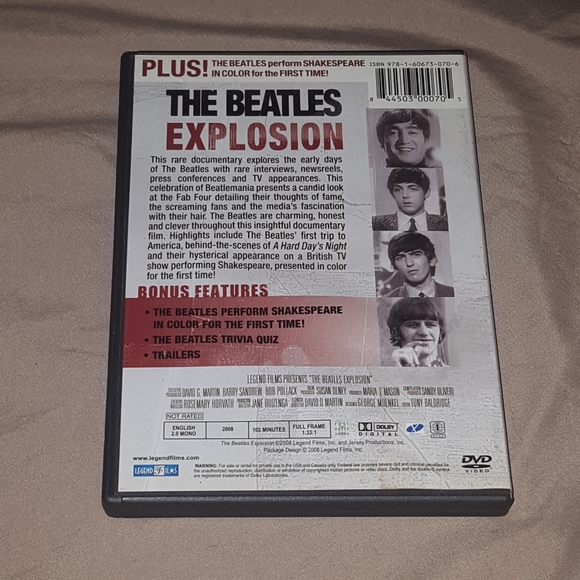 The Beatles Explosion Special Commemorative Edition DVD Rare Documentary - Picture 3 of 3